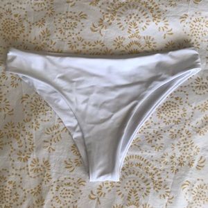 white bikini bottoms
